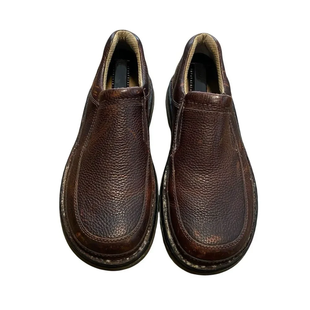 Dr. Martens 11198 Brown Pebbled Leather Slip On Loafers Shoes Doc Men's Size 9 - Picture 5 of 11